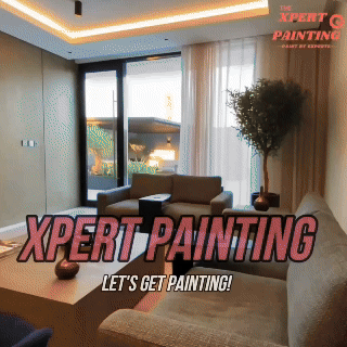 Family enjoying a painted house
